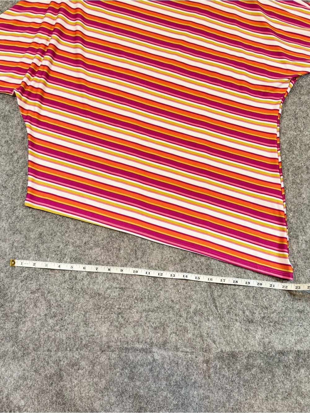 Metrostyle Women’s Striped 3/4 Sleeve Top Size L Poly Spandex Tunic USA - Picture 10 of 12